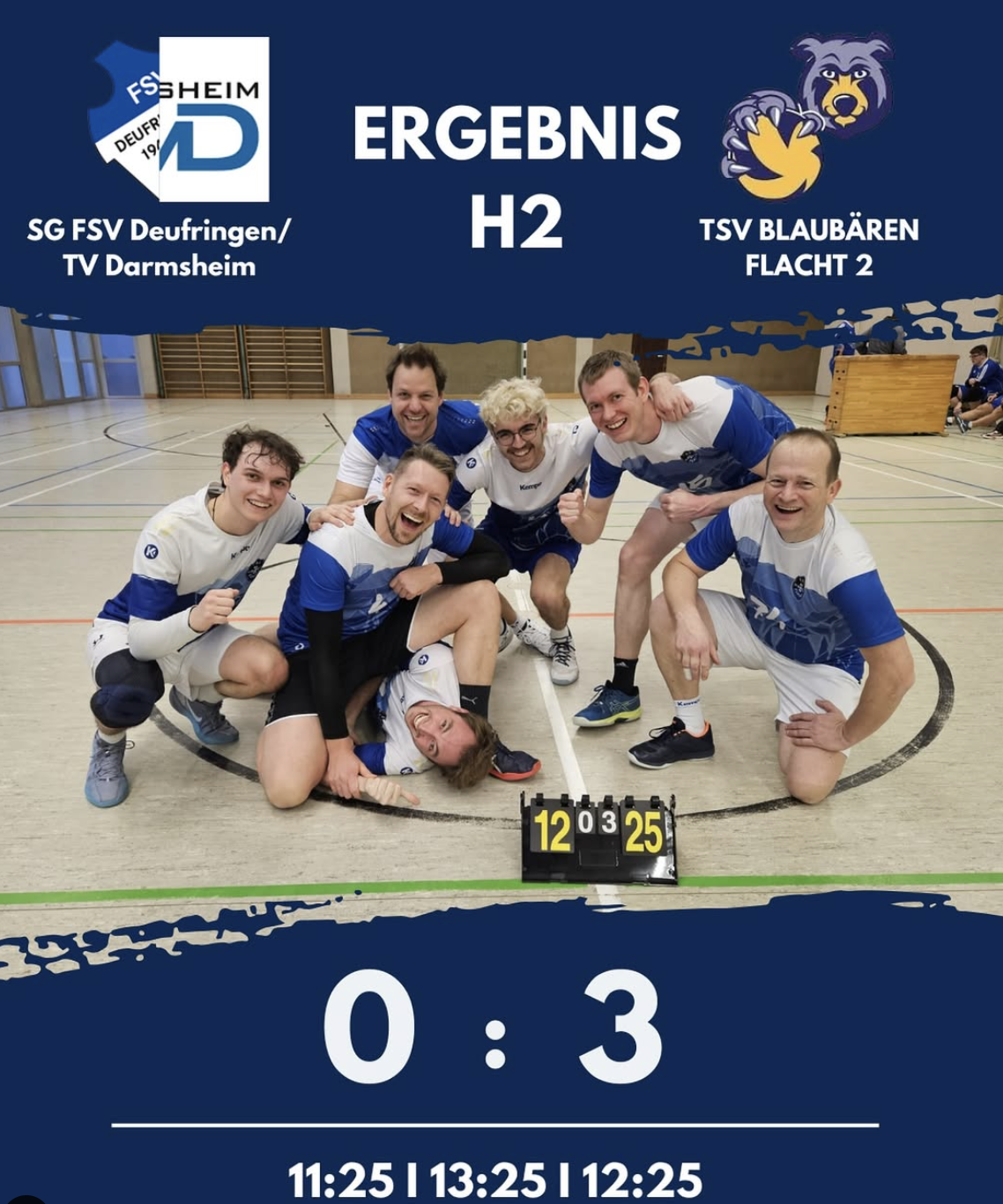 Blaubären TSV Flacht: Herren 2 Auswärtsspiel gegen Deufringen/Darmsheim